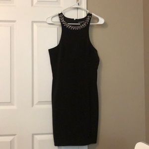 Black dress with neckline detail